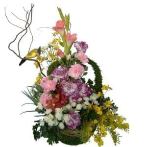 Mixed basket of flowers
