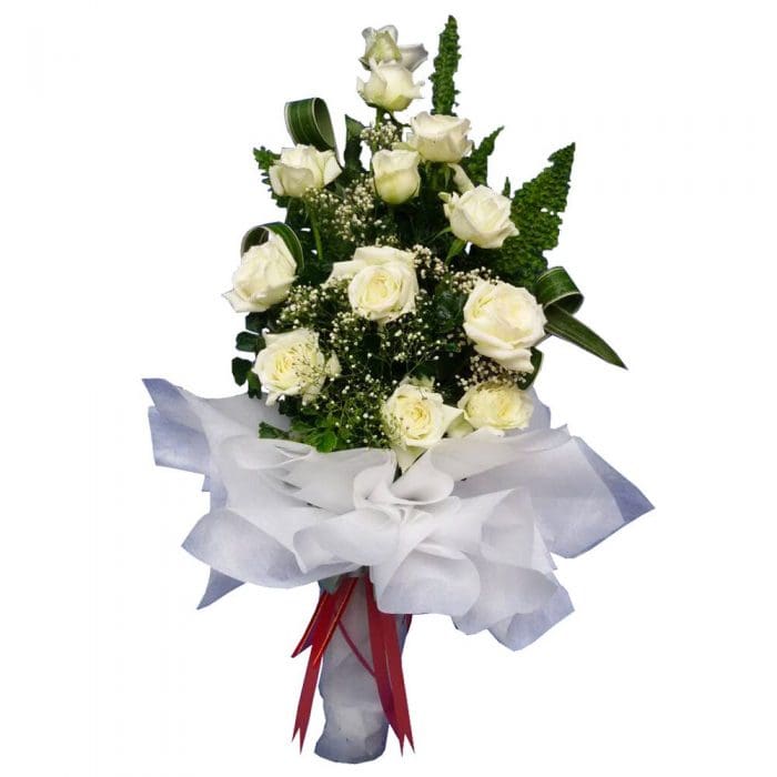White Roses in a large bouquet