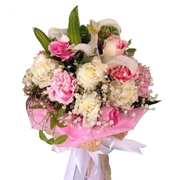 Lilies Carnations and Roses bouquet signature of Flowers By Jack - Koh Samui Florist